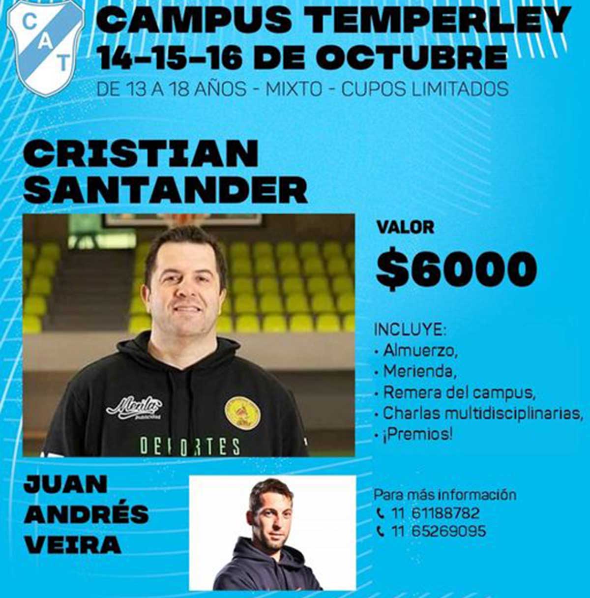 Cristian Santander y Juan Andrés Veira campus temperley
