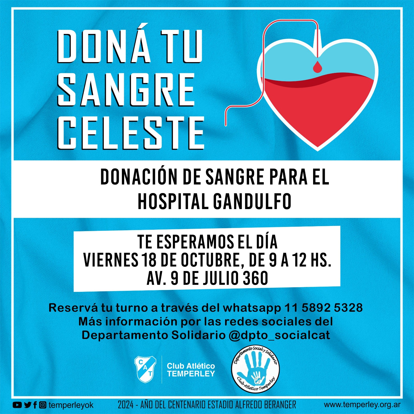 DONÁ TU SANGRE CELESTE 